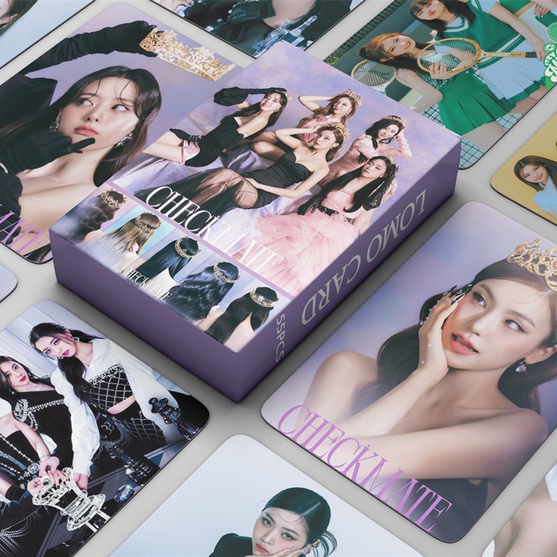 โปสการ์ด-itzy-cheshire-checkmate-boys-like-you-album-photocards-blah-blah-blah-lomo-cards-crazy-in-love-kpop-จํานวน-55-ชิ้น-ต่อกล่อง