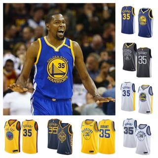 Golden State Warriors Jersey #35 Kevin Durant เสื้อบาสเก็ตบอลสีดำของผู้ชายสั้น -เสื้อยืดกีฬา