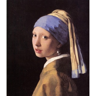Johannes Vermeer The Girl with a Pearl Earring Size ต่างหูผ้าใบ พิมพ์ลายศิลปะ สําหรับตกแต่งผนังบ้าน