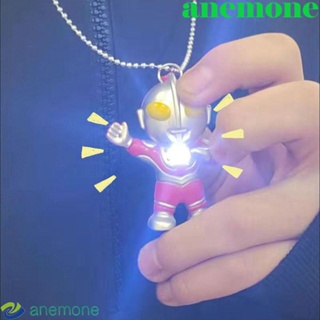 ANEMONE Cartoon Anime Ultraman Necklace Women Men LED Necklace Luminous Pendant Necklace Music Necklaces Glowing In The Dark Sound&amp;Light Flash Gifts Childrens Toys I LOVE YOU Voice Fashion Jewelry
