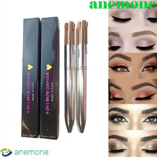 Anemone 4 In 1 ดินสอเขียนคิ้ว แปรงเขียนคิ้ว ติดทนนาน เครื่องสําอาง สําหรับผู้หญิง