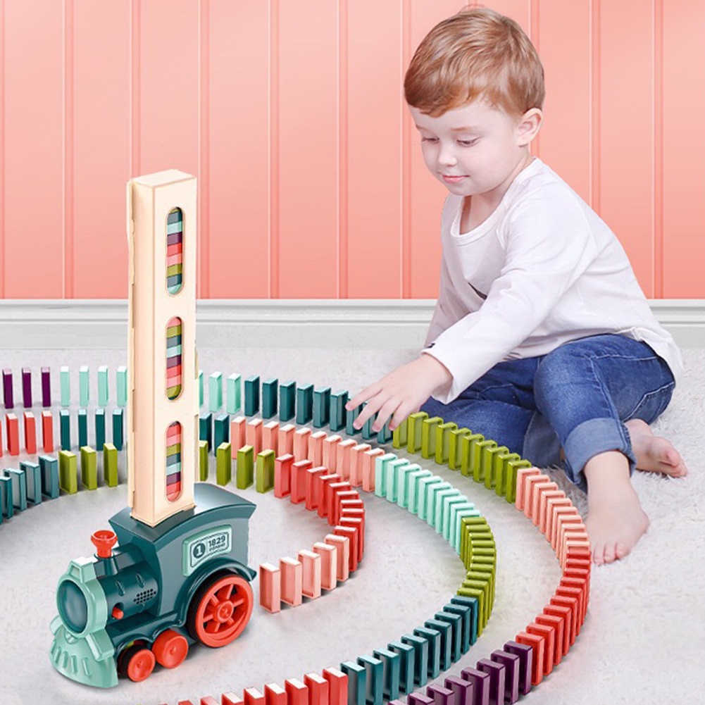 รถไฟตั้งโดมิโน่อัตโนมัติ-รถของเล่น-รถไฟของเล่น-60pcs-dominoes-set-train-toy