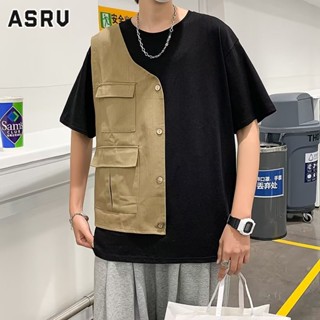 ASRV เสื้อยืด ใหม่ เสื้อยืดคอกลมแขนสั้นสไตล์ญี่ปุ่นแบรนด์แฟชั่นกระแสน้ำในเทรนด์แฟชั่นวัยรุ่นชาย