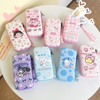 Kawaii Hellokittys Kuromi กระเป๋าจัดเก็บหูฟัง สายชาร์จ Usb ทรงสี่เหลี่ยม มีซิป แบบพกพา