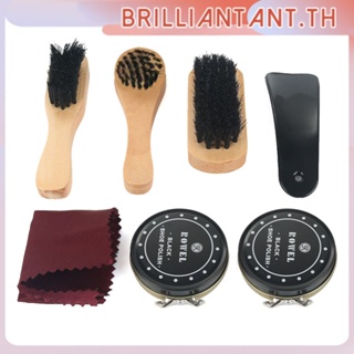 In Stock Deluxe Shoe Care Kit Polish Brush Shine Kit For Boots Shoes Sneakers Cleaning Bri