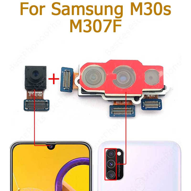 แท้ โมดูลกล้องหน้า หลัง สําหรับ Samsung Galaxy M30 M30s M31 M31s M305 ...