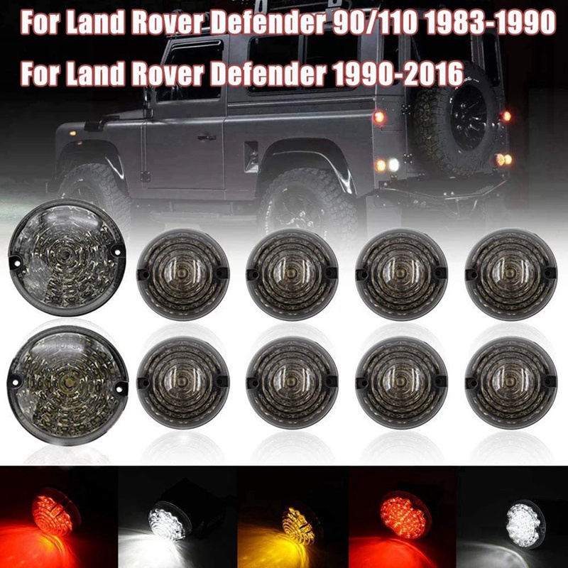 หลอดไฟสัญญาณไฟหน้า-และหลังรถยนต์-สําหรับ-land-rover-defender-90-110-130-10-ชิ้น