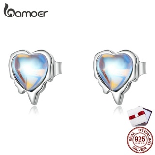 Bamoer 1 Pair 925 Silver Earring Stud Fashion Jewellery Gifts For Women Sce1306