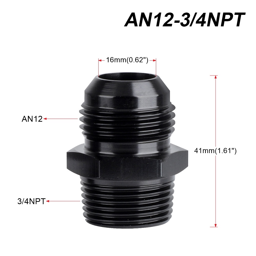 cnspeed-an3-an4-an6-an8-an10-an12-male-to-1-4npt-3-8npt-1-2-npt-3-4-npt-อะแดปเตอร์ติดตั้งน้ํามันเชื้อเพลิงสีดํา