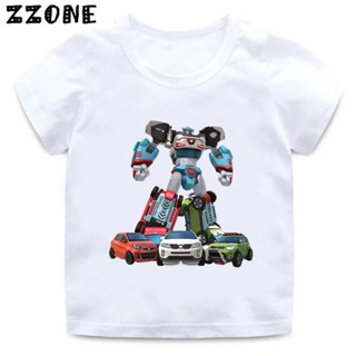 เสื้อยืด พิมพ์ลายหุ่นยนต์ Tobot Evolution Transformer Robot Car แฟชั่นฤดูร้อน สําหรับเด็กผู้หญิง และเด็กผู้ชาย 2024 ooo2179