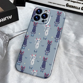 🔥/12xsmaxplusxr14pro เคสโทรศัพท์มือถือ ลายการ์ตูนแมว สําหรับ Apple Iphone 11 13 7 8 GWPZ