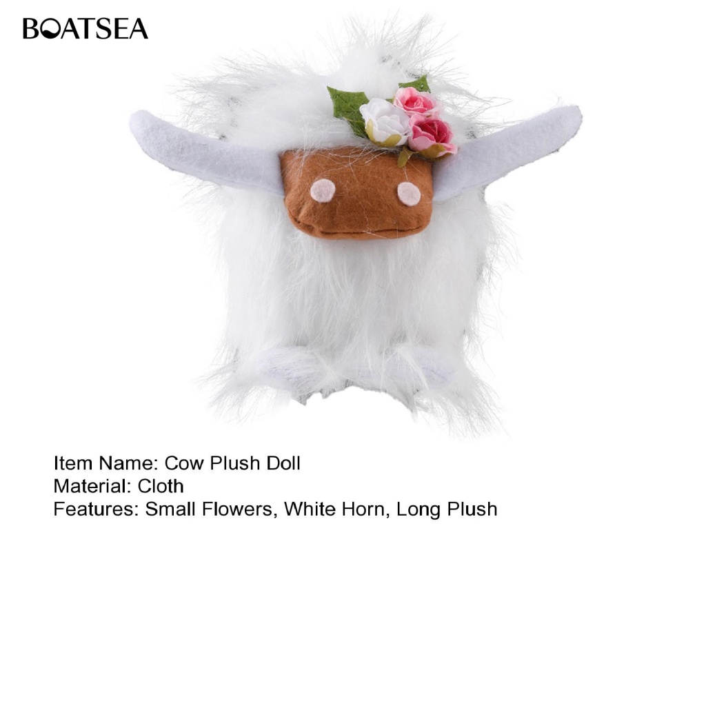 boatsea-ตุ๊กตาวัว-ผ้ากํามะหยี่ขนนิ่ม-ใส่สบาย-สําหรับบ้านฟาร์ม