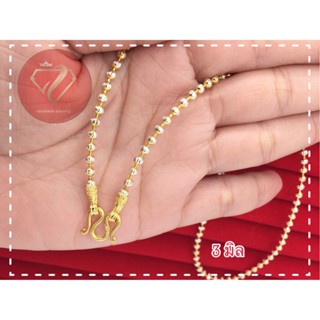 สร้อยคอสองกษัตริย์ สามมิติเหมือนแท้ หุ้มทอง24K ไม่ลอกไม่ดำไม่แพ้