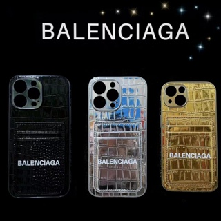 เคสโทรศัพท์มือถือหนัง ลาย Balenciaga หรูหรา สําหรับ iPhone 14 15 Pro Max 13 12 Pro Max 11 Pro Max x xs Max xr 14P x xs xr xsmax 7plus 8plus