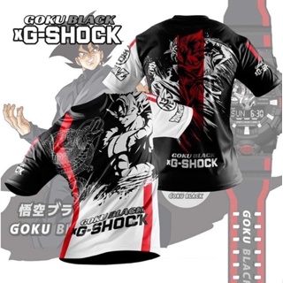 Gshock X Goku เสื้อยืด สีดํา | ดราก้อนบอล Z | เสื้อยืดแขนสั้น พิมพ์ลายการ์ตูนอนิเมะ สําหรับผู้ชาย และผู้หญิง