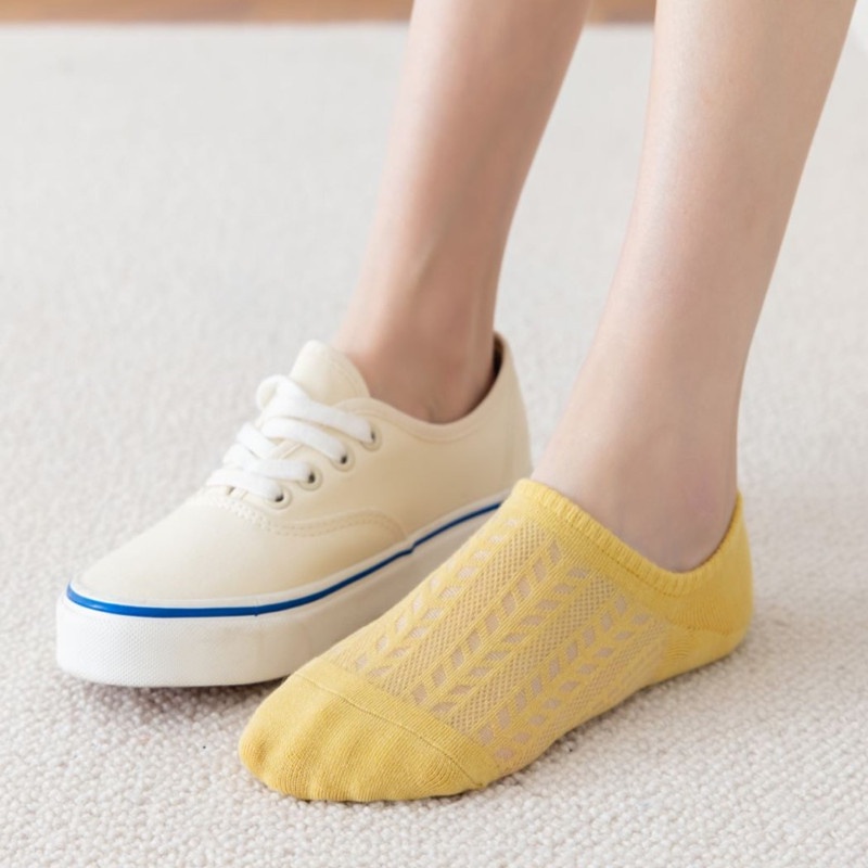 ถุงเท้าข้อสั้น-ผ้าตาข่าย-ระบายอากาศได้ดี-สีพื้น-สไตล์ญี่ปุ่น-แฟชั่นฤดูร้อน-สําหรับเด็ก