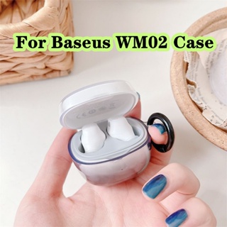 【Case Home】เคสหูฟังนิ่ม แบบใส ไล่โทนสี สําหรับ Baseus WM02 WM02