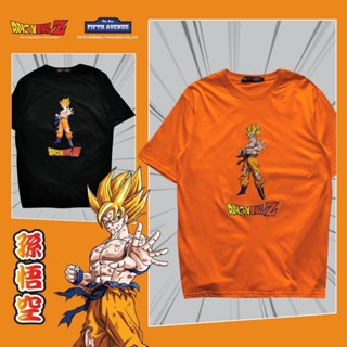 ดูดีนี่ 🟠เสื้อยืดดราก้อนบอล DBZ-001 : DragonBallZ🐉 : GOKU โกคู ซุปเปอร์ไซย่า : สีดำ-สีส้ม