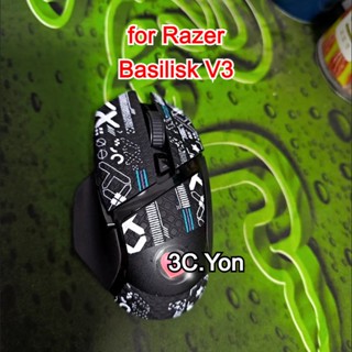 สติกเกอร์ฟิล์มติดด้านข้างเมาส์เล่นเกม กันลื่น กันเหงื่อ สําหรับ Razer Basilisk V3