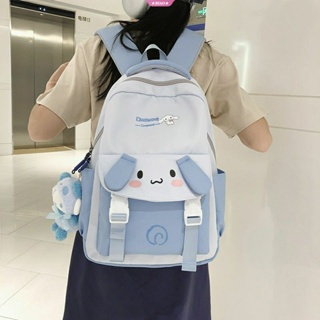 กระเป๋าเป้สะพายหลัง กระเป๋านักเรียน ขนาดใหญ่ จุของได้เยอะ ลาย My Melody Kuromi Cinnamoroll เหมาะกับการเดินทางกลางแจ้ง สําหรับนักเรียน
