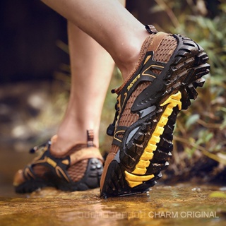 【[ส่งทันที!!!]】 100% รองเท้าเดินป่า กันลื่น ปลอดภัย ตาข่ายถัก ygrab แน่น และแห้ง 0aiu