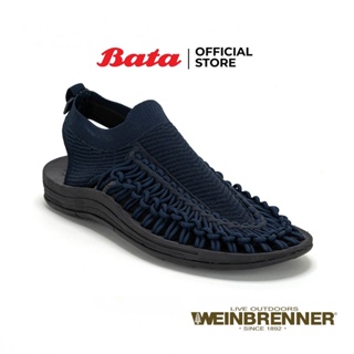 Bata บาจา Weinbrenner รองเท้าลำลองรัดส้น แบบสวมแนวสปอร์ต ดีไซน์เก๋ น้ำหนักเบา สำหรับผู้ชาย รุ่น SOREN สีมะกอก  8408007 สีกรมท่า 8409007