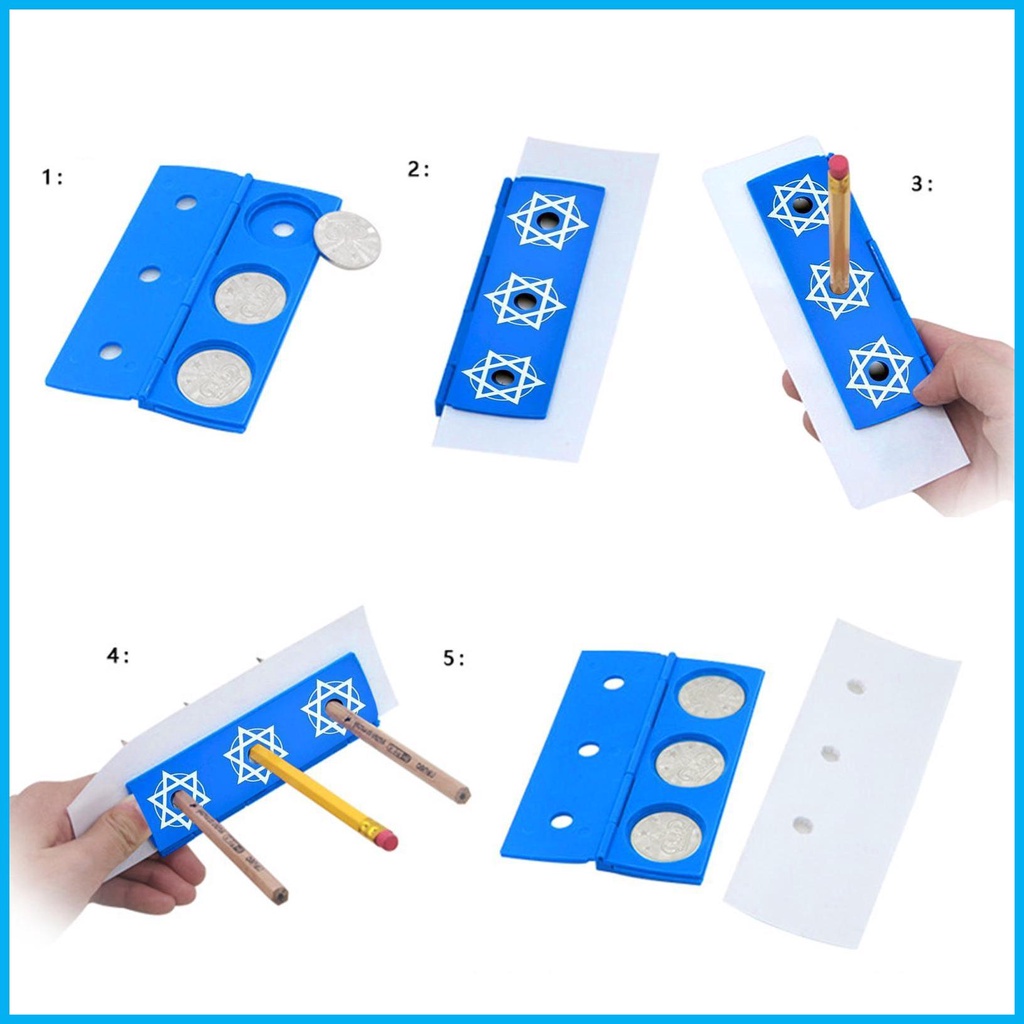 พร็อพมายากล-ของเล่นมายากล-ปากกาเจาะเหรียญ-3-หลุม-เพื่อการเรียนรู้-สําหรับเด็กวัยหัดเดิน