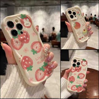 เคส OPPO A58 A57 A54 A53 A17 A17K A16 A15 A15S A96 A95 A94 A93 A92 A78 A77S A76 A74 A52 A31 A12 A9 A7 A5 A5S A3S Reno 10 Pro 8 8T 8Z 6 6Z 7 7Z 5 4 Reno10 Reno8 Z T Reno8T Reno8Z Reno7 Reno7Z Reno6 Reno6Z 4G 5G 2021 2022 3D Wave Frame Strawberry Soft Case