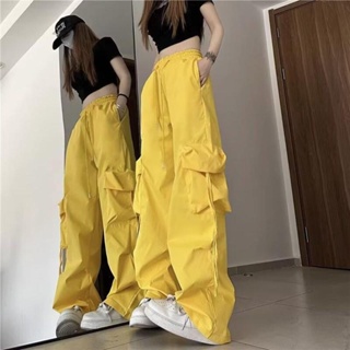SOERVIMY กางเกงขายาว กางเกงเอวสูง สไตล์เกาหลี แฟชั่น 2023 NEW 072102