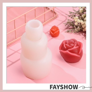 Fay ถาดแม่พิมพ์ซิลิโคน เรซิ่น รูปดอกกุหลาบ 3D อเนกประสงค์ สําหรับทําน้ําแข็ง วิสกี้ DIY