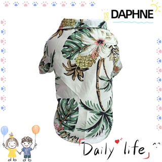 Daphne เสื้อผ้าสัตว์เลี้ยงพิมพ์ลายต้นมะพร้าวขนาดเล็กและใหญ่ระบายอากาศสําหรับสัตว์เลี้ยงสุนัขฮาวาย / หลากสี