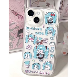 Cute Hatsune Future Phone Case For Iphone14promax 11 Transparent Xs Soft Case 12 Apple 13pro Drop-Resistant 8P