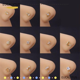 EUTUS L Shaped Nose Studs Gift Punk Style   Zircon Piercing Jewelry