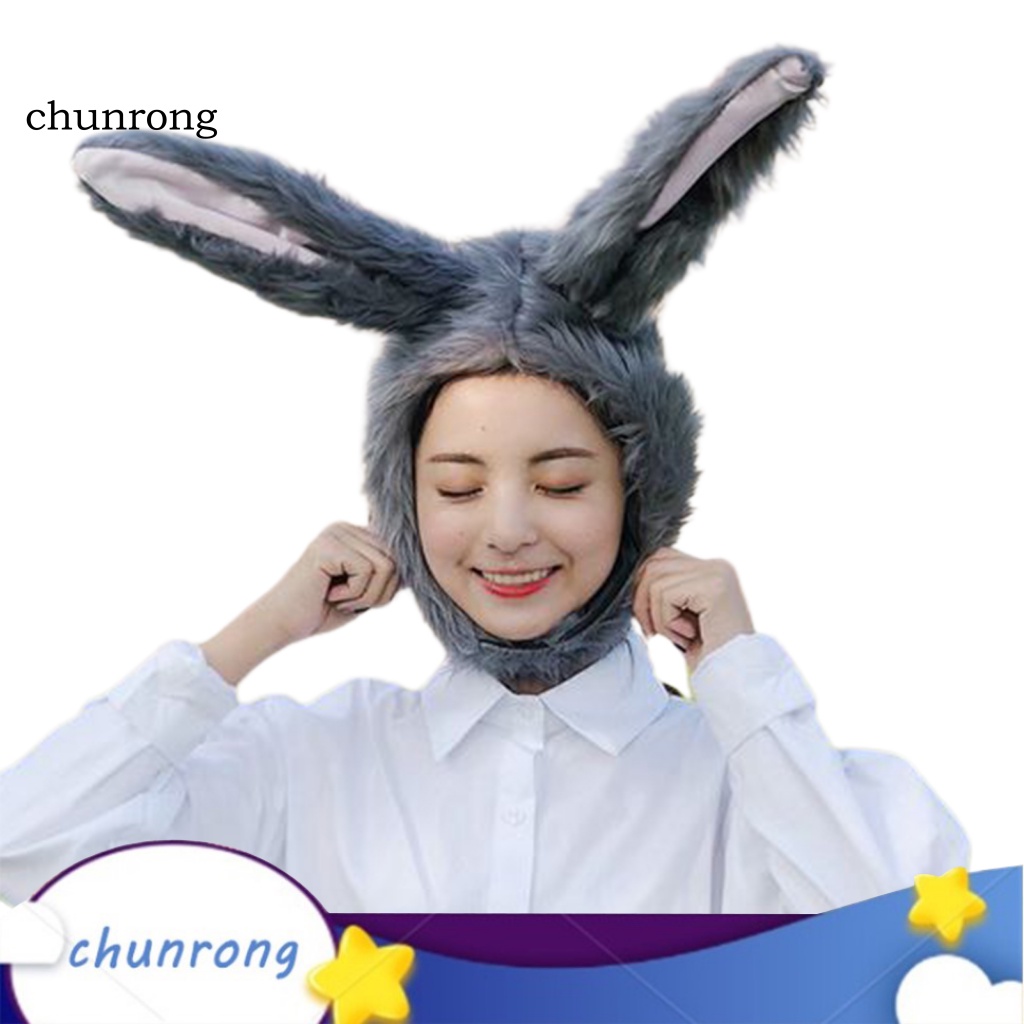 chunrong-ที่ครอบหัว-หูกระต่าย-พร็อพถ่ายรูป-ผ้ากํามะหยี่ขนนิ่ม-รูปการ์ตูนสัตว์-สําหรับตกแต่ง