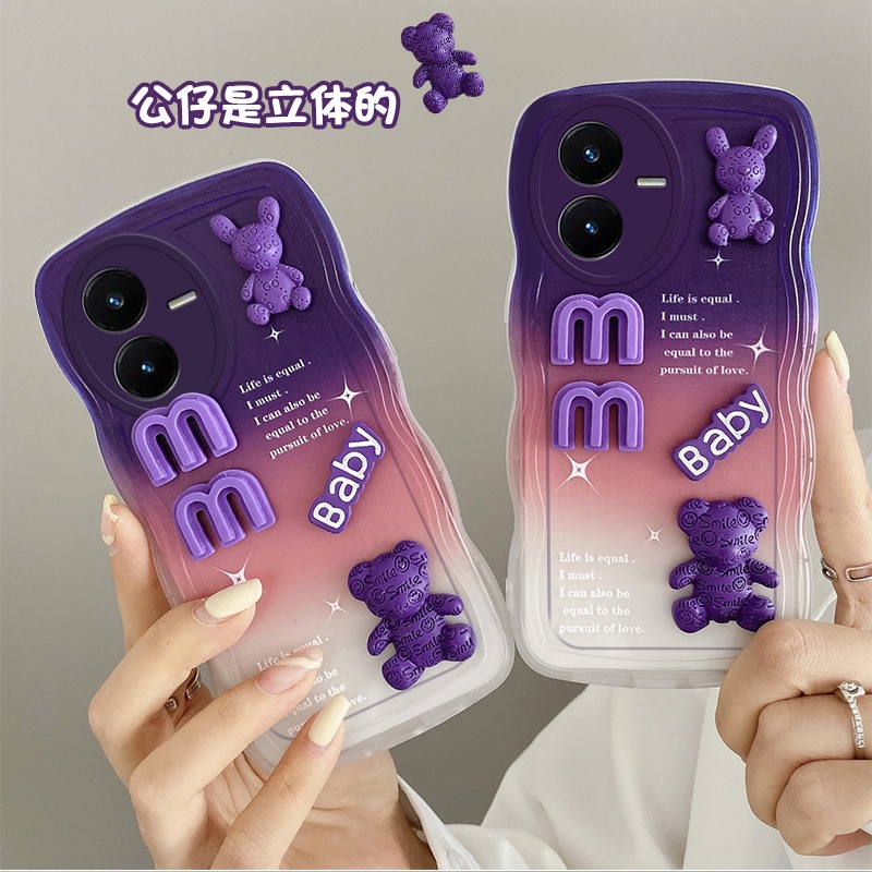 เคส-vivo-y22-เคส-vivo-y22s-เคสโทรศัพท์มือถือ-ไล่โทนสี-ลายตุ๊กตา-3d-สําหรับ-vivo-y22-vivo-y22s