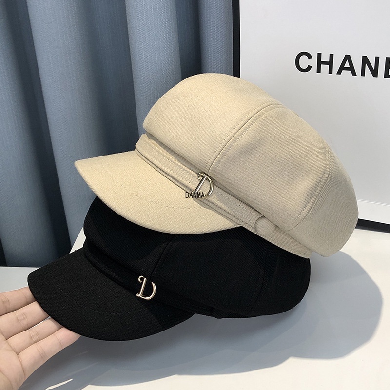 หมวกเบเร่ต์-ทรงแปดเหลี่ยม-สไตล์อังกฤษ-และญี่ปุ่น-แฟชั่นเรโทร