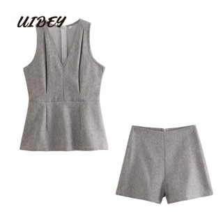 Uibey เสื้อจับจีบ อเนกประสงค์ + กางเกงขาสั้น 4485