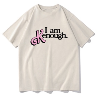 【พร้อมส่ง】เสื้อยืด ผ้าฝ้าย พิมพ์ลายตัวอักษร I Am Kenough สีชมพู สไตล์ฮาราจูกุ แฟชั่นสําหรับผู้ชาย และผู้หญิง 2023