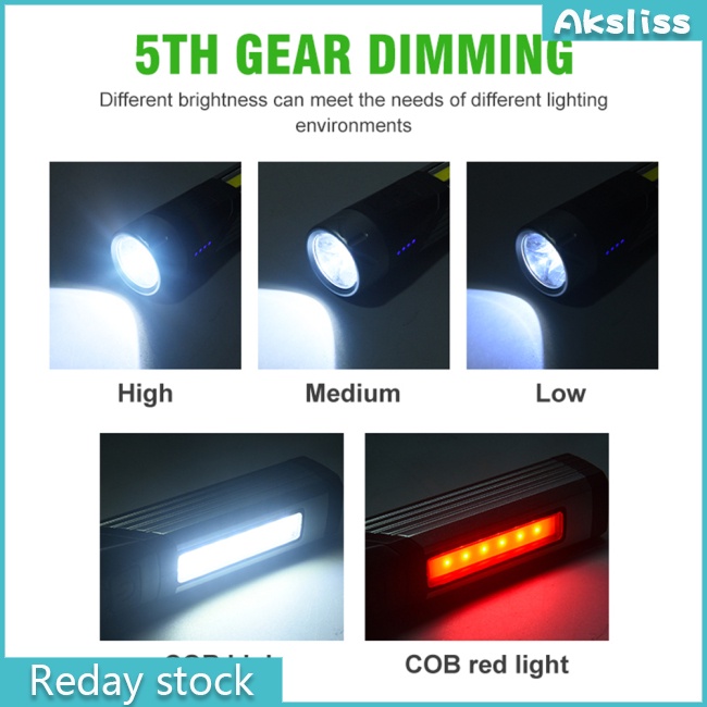 aks-ไฟฉายฉุกเฉิน-led-หัวหมุนได้-90-องศา-ชาร์จ-usb-อเนกประสงค์-แบบพกพา