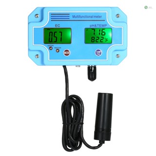 [พร้อมส่ง] เครื่องตรวจจับค่า pH EC TEMP 3 in 1 อเนกประสงค์ หน้าจอ LCD ดิจิทัล