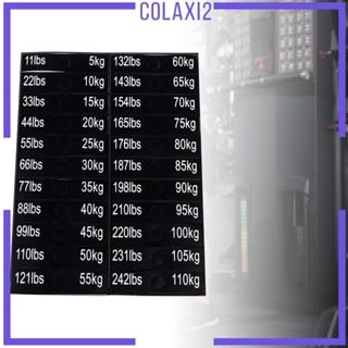 [Colaxi2] สติกเกอร์ฉลากถ่วงน้ําหนัก 5 กก. ถึง 110 กก. 11 ปอนด์ เป็น 242 ปอนด์ 1 แผ่น