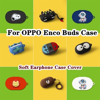 【คุณภาพสูง】เคสหูฟัง แบบนิ่ม ลายการ์ตูนมังกรดํา สําหรับ OPPO Enco Buds OPPO Enco Buds