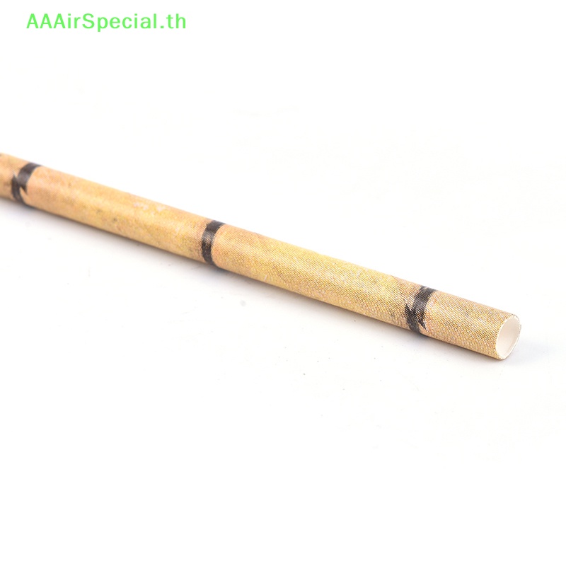 aaairspecial-หลอดกระดาษไม้ไผ่-พิมพ์ลายป่า-สไตล์ฮาวาย-เขตร้อน-25-ชิ้น