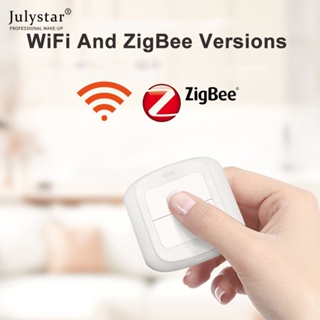 JULYSTAR Wireless Zigbee รีโมทคอนโทรลสองปุ่ม