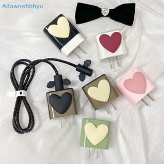 Adhyu ชุดเคสอะแดปเตอร์สายชาร์จ 18W 20W แบบใส ลายการ์ตูนน่ารัก สําหรับโทรศัพท์