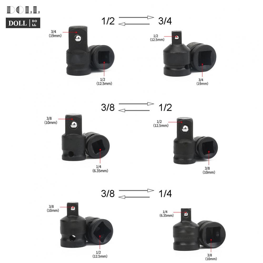 อะแดปเตอร์แปลงซ็อกเก็ต-3-8to1-4-ป้องกันสนิม-สีดํา