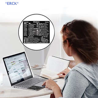 Erck&gt; สติกเกอร์ติดแป้นพิมพ์ Windows PC แบบลอกออกได้ สําหรับคอมพิวเตอร์ แล็ปท็อป 1 ชิ้น