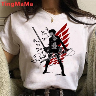 Japanese Anime Attack on Titan T Shirt Women Kawaii Jiyuu No Tsubasa Graphic Tees Funny Levi Eren Harajuku Tshirt_01