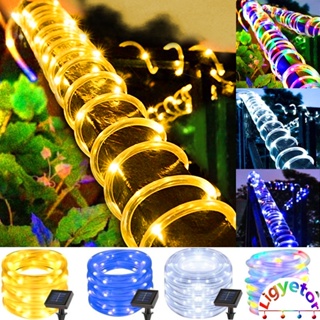 【พร้อมส่ง】สายไฟ Led พลังงานแสงอาทิตย์ PVC กันน้ํา สีรุ้ง ยาว 10 ม. 5 ม. สําหรับตกแต่งคริสต์มาส ครอบครัว งานแต่งงาน กลางแจ้ง