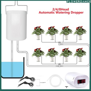 อัตโนมัติรดน้ำหยดปั๊มควบคุมดอกไม้พืชบ้านหยดชลประทานอุปกรณ์2/4/8/12/16หัวเรือนกระจกรดน้ำจับเวลา Flowerdance